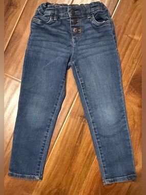 OshKosh B'gosh Dark Blue Snap Button-Fly Kids Jeans